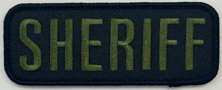SHERIFF TAB PATCH - 1.5"T X 4"W - VELCRO.